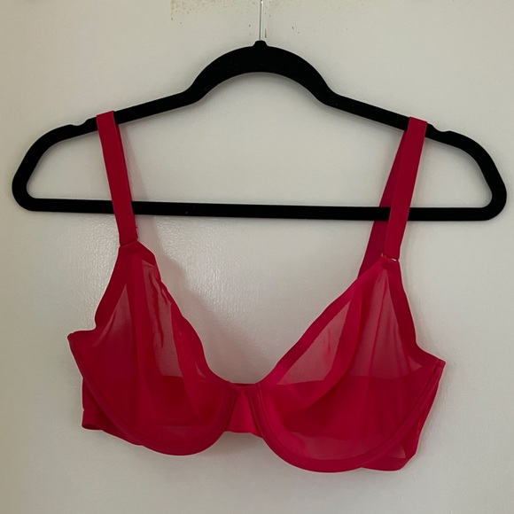 CUUP Other - CUUP sheer Plunge bra in Fuscia